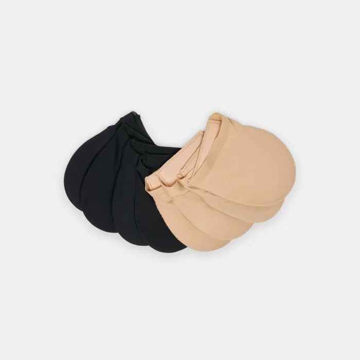 4-Pack Cushioned Tan Black Mule Toe Covers — view 2