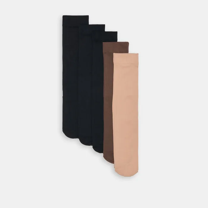 5 Pack Opaque Dark Multi Trouser Crew Socks — view 2