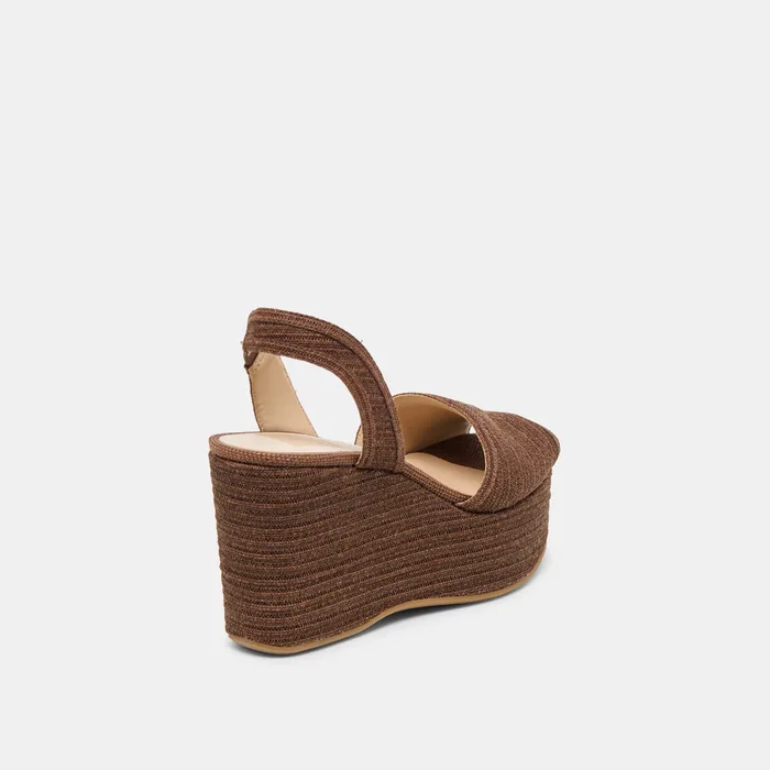 Akera Cocoa Raffia Wedges — view 4