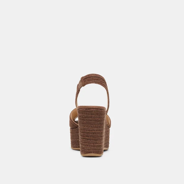 Akera Cocoa Raffia Wedges — view 8