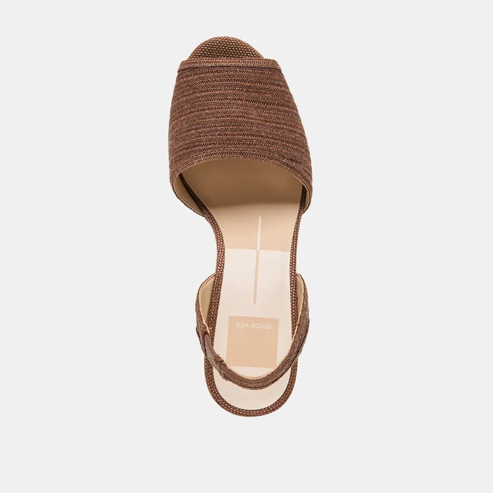 Akera Cocoa Raffia Wedges — view 9