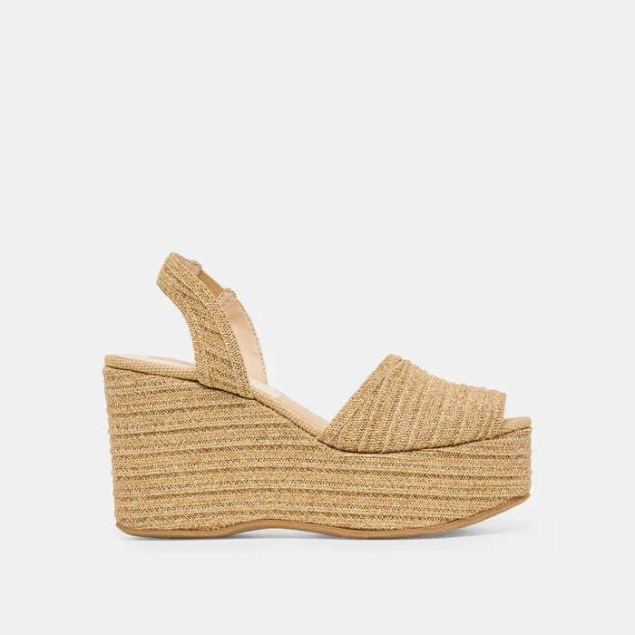 Akera Natural Raffia Wedges — view 2
