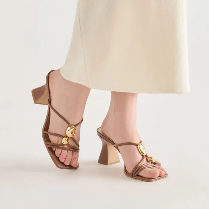Alayna Cognac Leather Heels — view 3