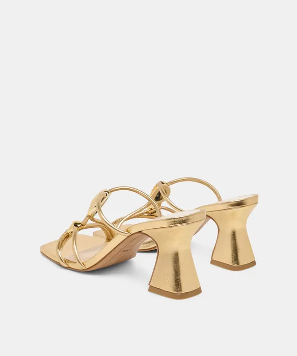 ALAYNA HEELS GOLD LEATHER