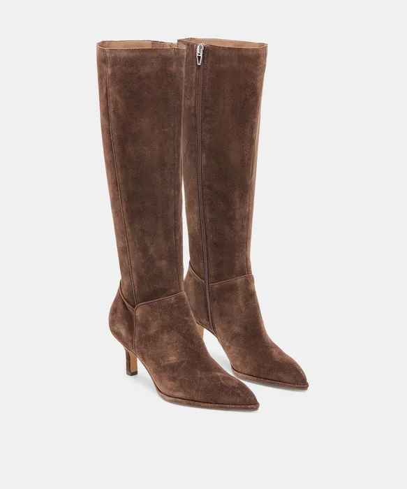 Aldy Dk Brown Suede Boots — view 3