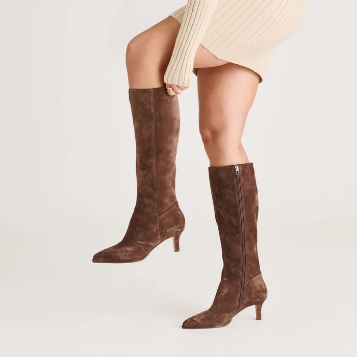 Aldy Dk Brown Suede Boots — view 5