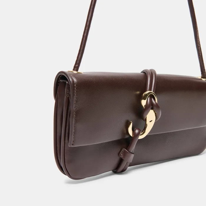 ALICE Brown Cherry Leather Adjustable Shoulder Bag — view 4