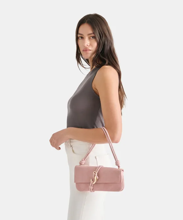 ALICE Daydream Pink Suede Adjustable Shoulder Bag — view 3
