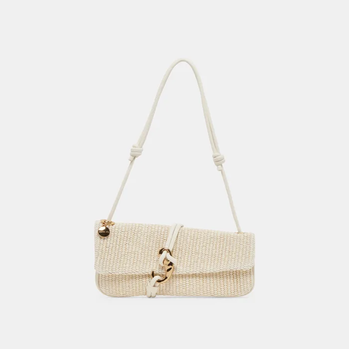 Alice Natural Raffia Shoulder Bag — view 2