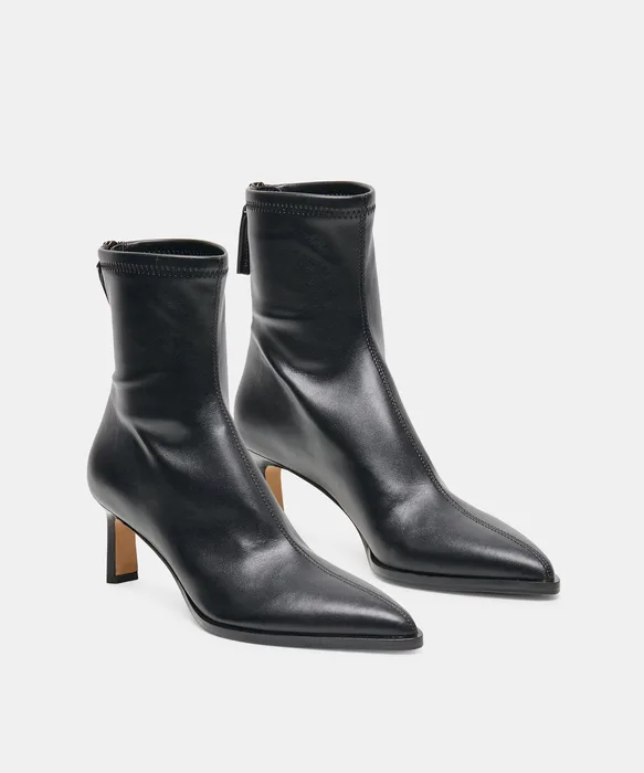 ALICEN Black Stella Kitten-Heel Ankle Booties — view 3