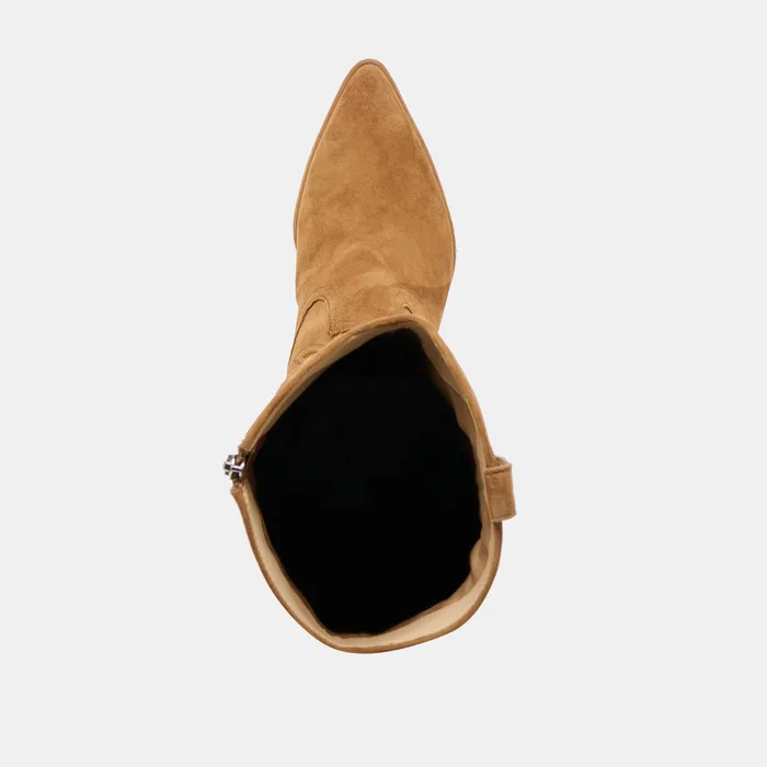 Alisa Lt Brown Suede Boots — view 9