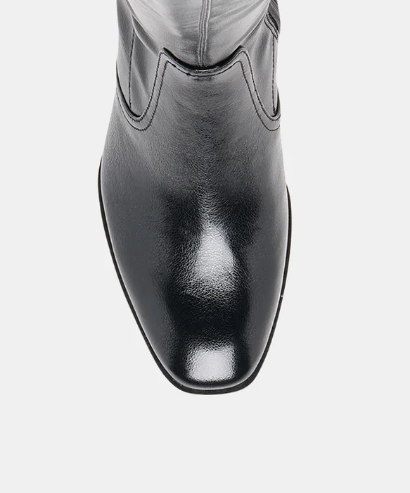 Alivia Black Leather Boots — view 4