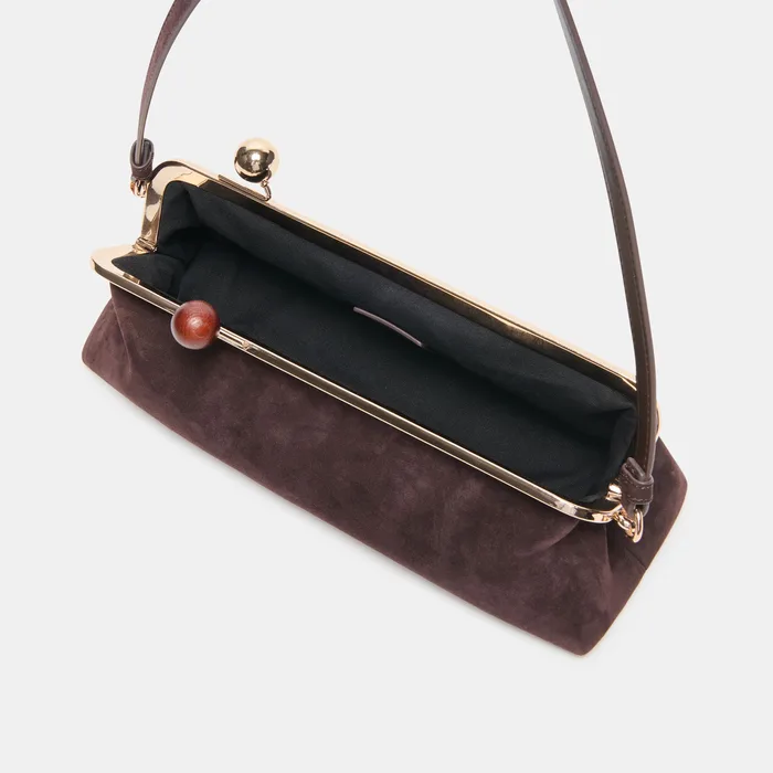 Ambriaa Shoulder Bag Chocolate Suede — view 4