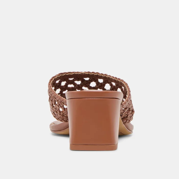 Barlo Cognac Woven Stella Heels — view 10