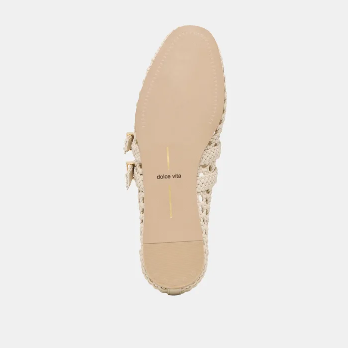 BAYLEE WOVEN BALLET FLATS CREME WOVEN STELLA