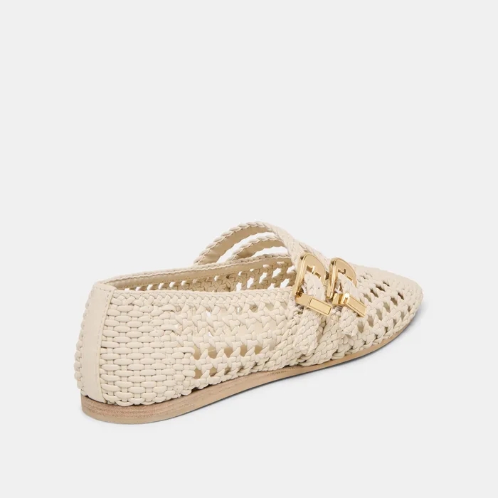 Baylee Creme Woven Stella Ballet Flats — view 6
