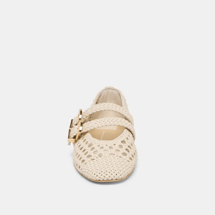 Baylee Creme Woven Stella Ballet Flats — view 11