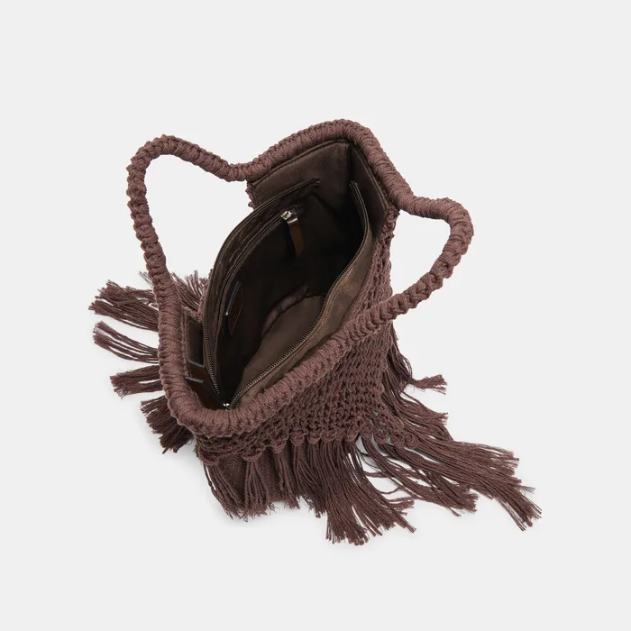 Birch Chocolate Crochet Handbag — view 6