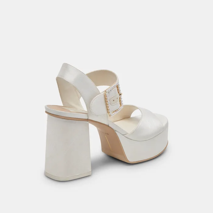 Bobby Pearl White Pearl Heels — view 5