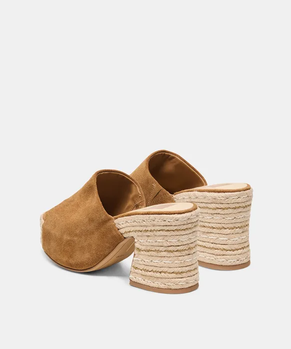 BOHDI ESPADRILLE Lt Brown Suede Platform Heels — view 5