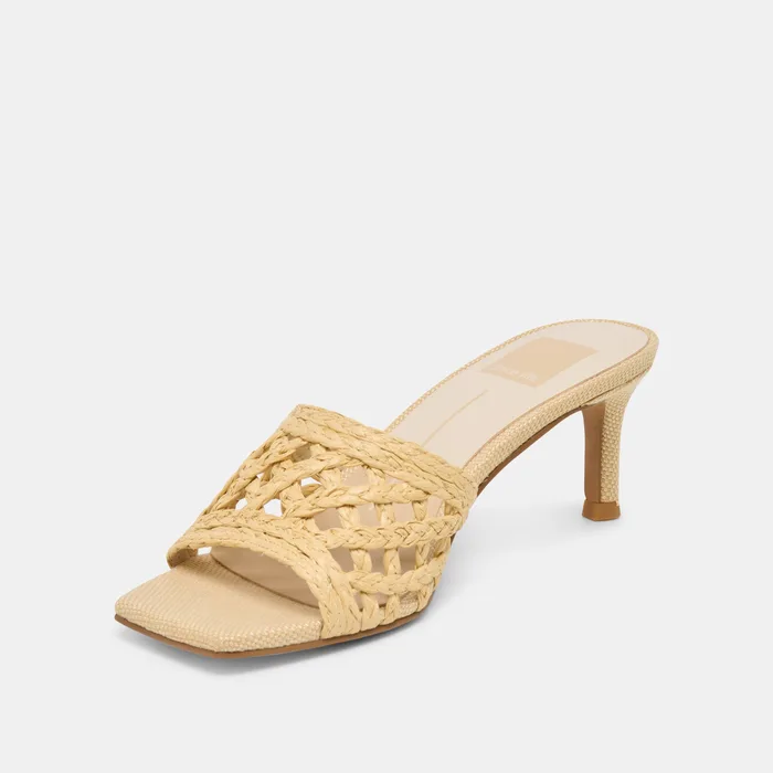 Bowen Lt Natural Raffia Heels — view 7