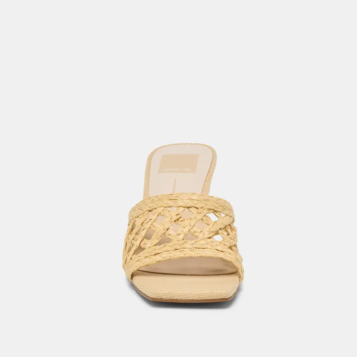 Bowen Lt Natural Raffia Heels — view 9