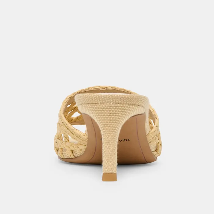 Bowen Lt Natural Raffia Heels — view 10