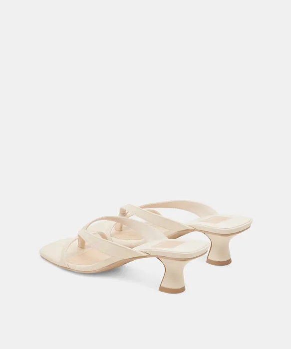 BREVEL HEELS BONE LEATHER