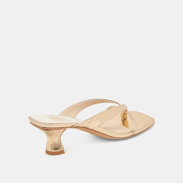 BREVEL HEELS GOLD DISTRESSED LEATHER — view 5