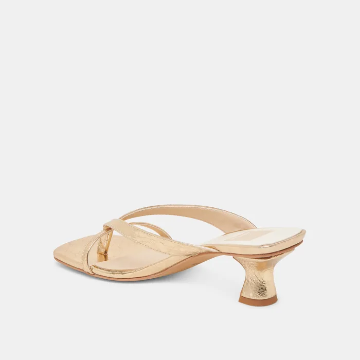 BREVEL HEELS GOLD DISTRESSED LEATHER — view 7
