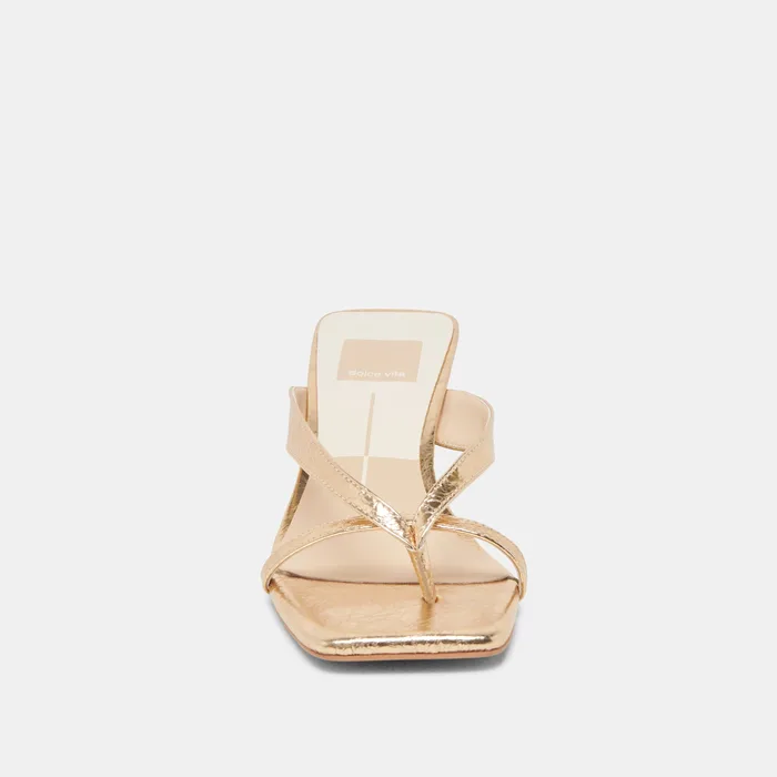 BREVEL HEELS GOLD DISTRESSED LEATHER — view 8
