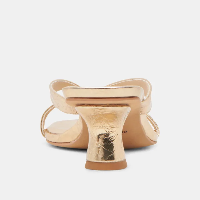 BREVEL HEELS GOLD DISTRESSED LEATHER — view 9