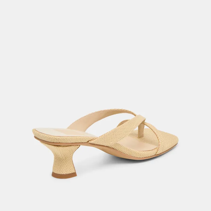 Brevel Natural Raffia Heels — view 5