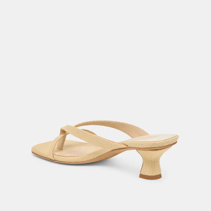 Brevel Natural Raffia Heels — view 7