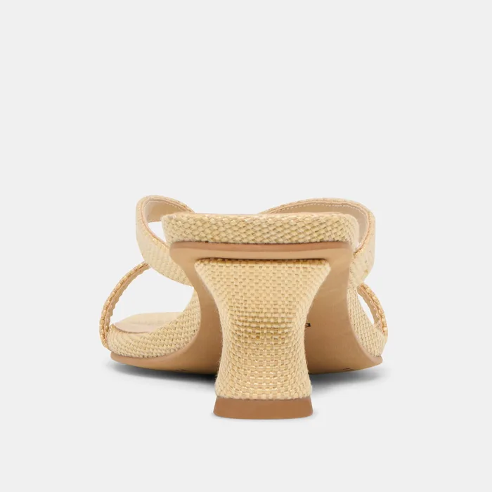 Brevel Natural Raffia Heels — view 9