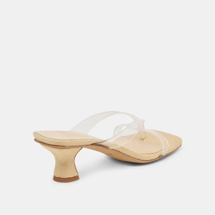 Brevel Vinyl Wide Crystal Jelly Heels — view 4