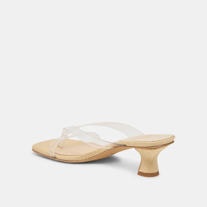 Brevel Vinyl Wide Crystal Jelly Heels — view 6