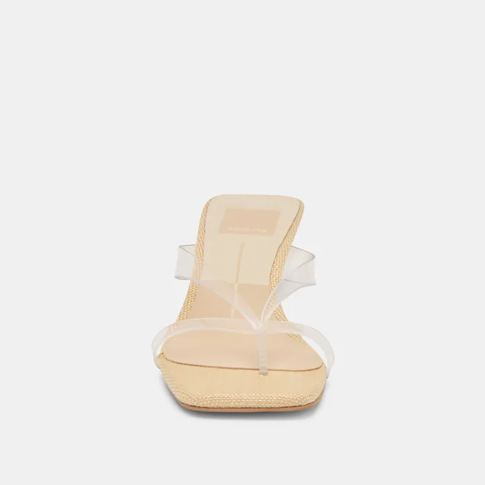 Brevel Vinyl Wide Crystal Jelly Heels — view 7