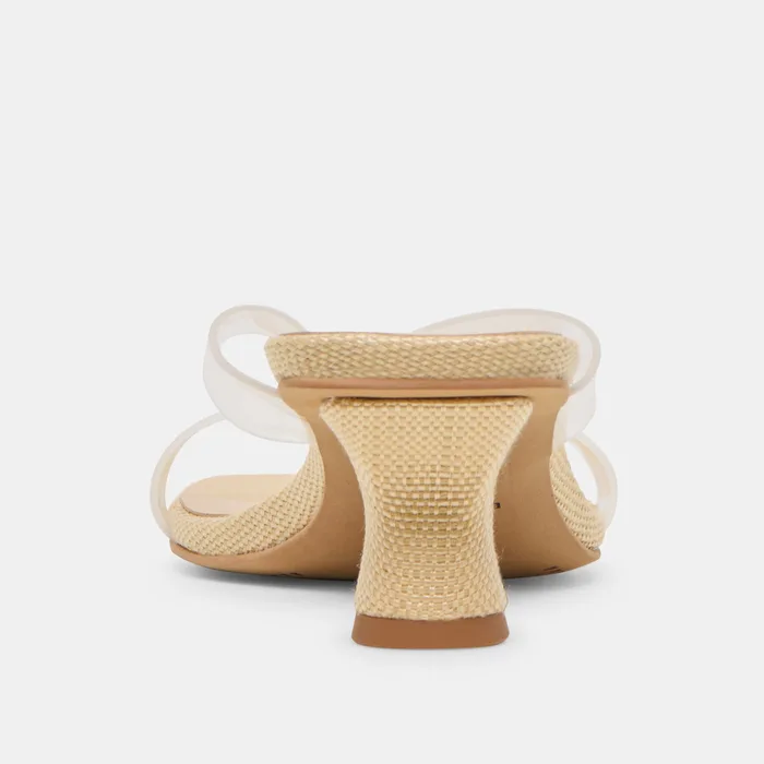 Brevel Vinyl Wide Crystal Jelly Heels — view 8