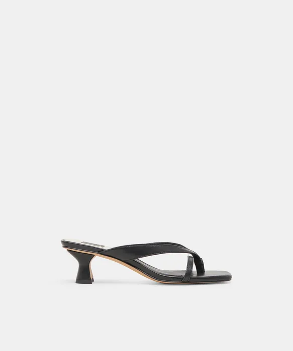 BREVEL WIDE HEELS ONYX LEATHER — view 2