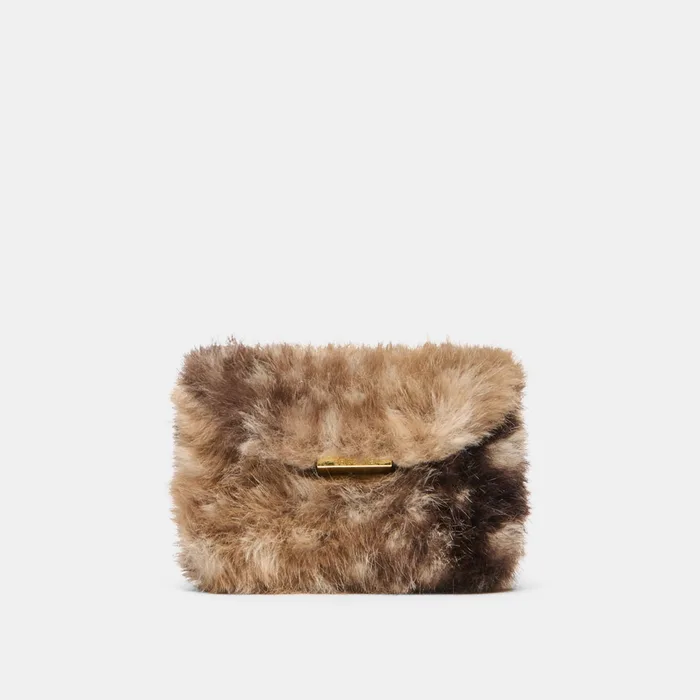 BRINDI Fawn Faux Fur Mini Crossbody Wallet — view 3