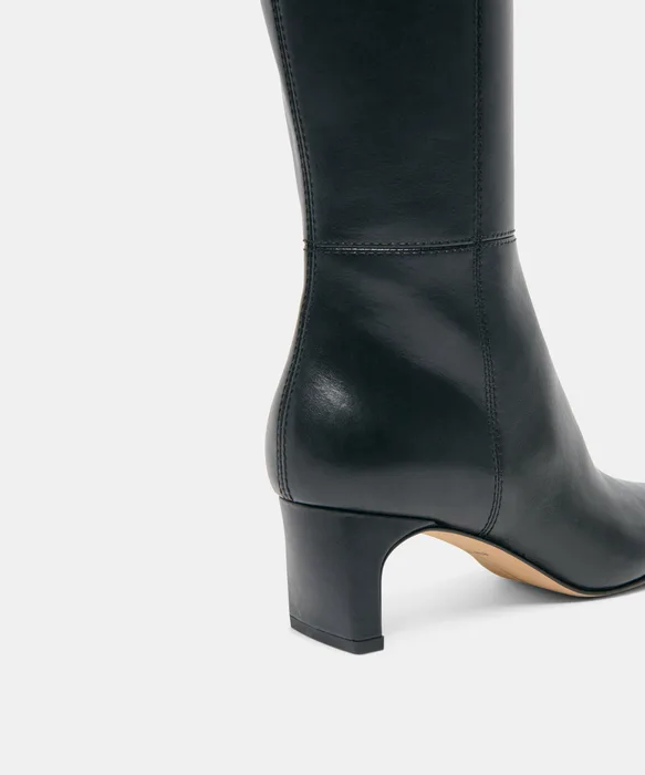 BRION NARROW CALF BOOTS BLACK LEATHER