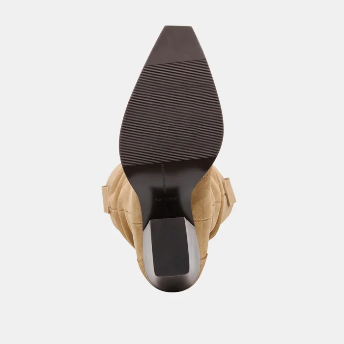 BUCKLY BOOTS CAMEL SUEDE