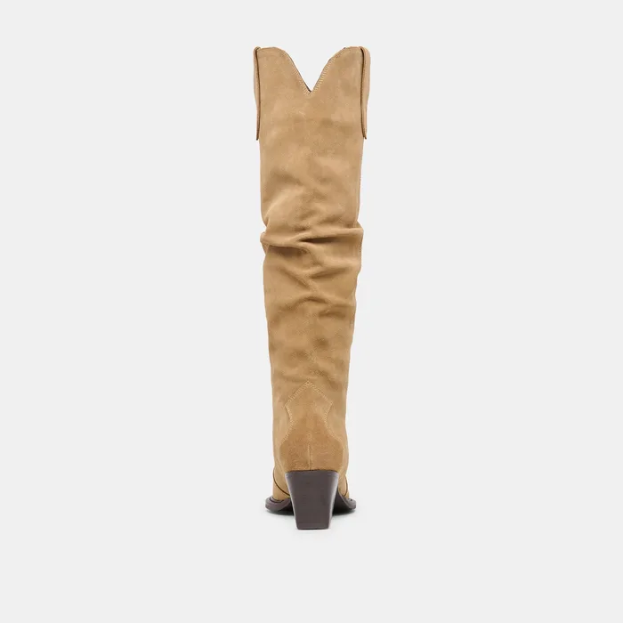 Buckly Camel Suede Boots — view 10