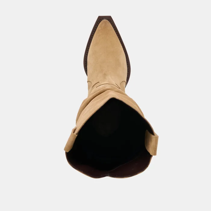 Buckly Camel Suede Boots — view 11