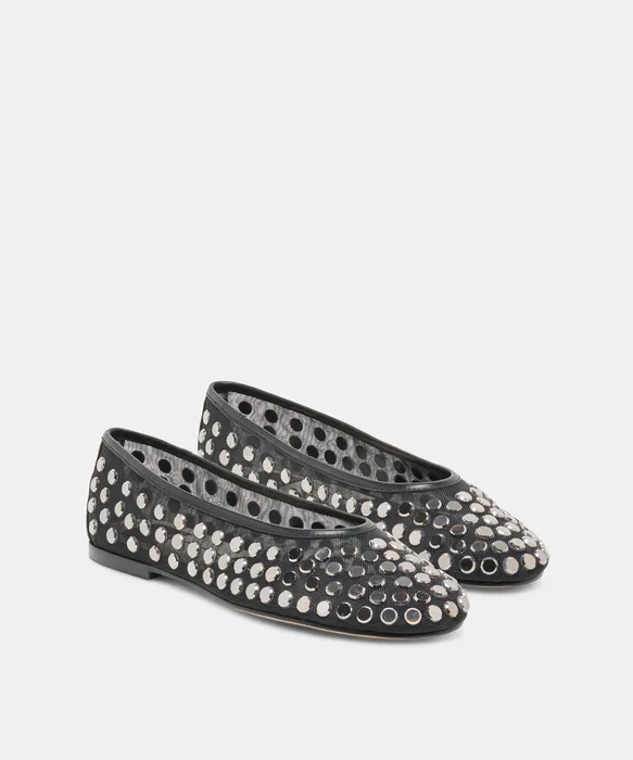 CALIA STUD Onyx Mesh Ballet Flats — view 3