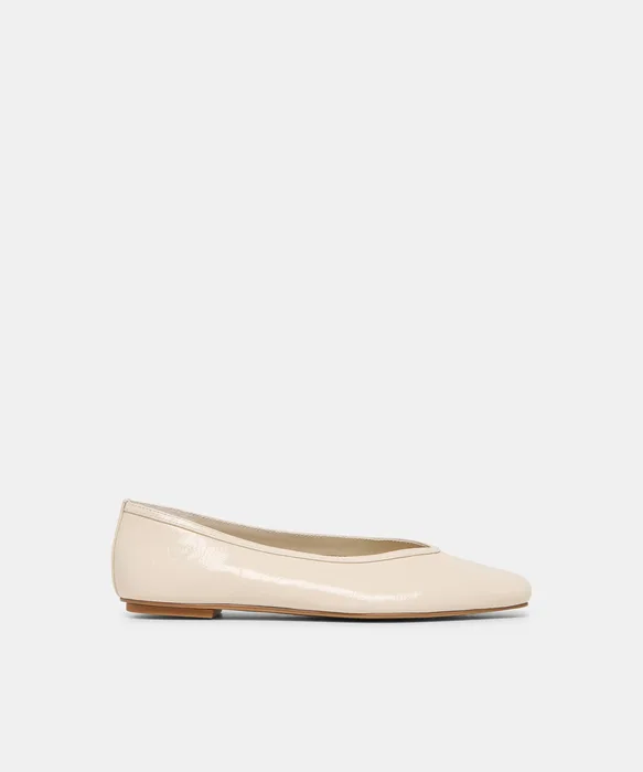 CARET Bone Leather Pointed-Toe Ballet Flats — view 2