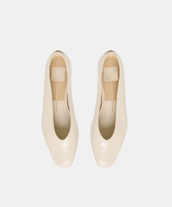 CARET Bone Leather Pointed-Toe Ballet Flats — view 4