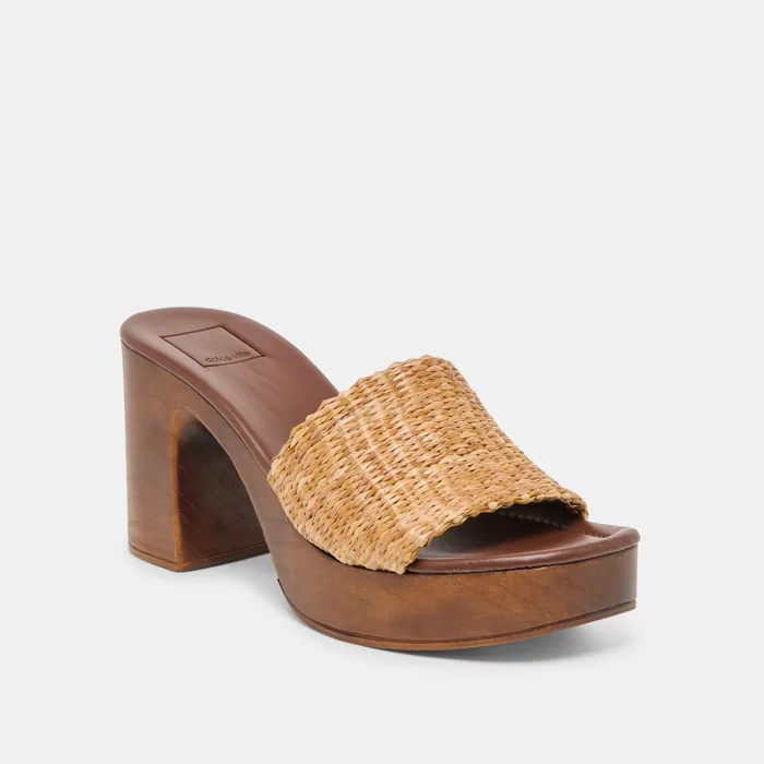 Celest Natural Raffia Heels — view 4