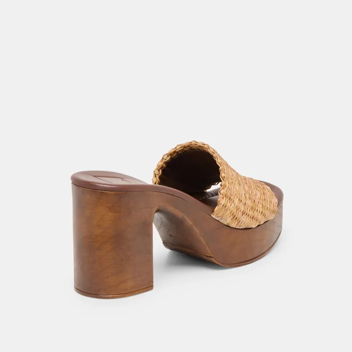 Celest Natural Raffia Heels — view 6